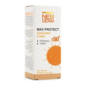 کرم ضد آفتاب مکس پروتکت نئودرم SPF50 رنگی پوست خشک و معمولی 50 میلی لیتر